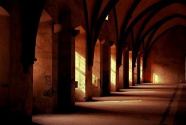 medieval monaster under natural lighting